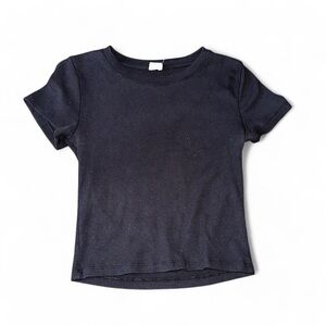 Aritzia Wilfred Free black ribbed t shirt